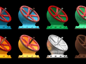 pbr промислові труби великі 3D Модель