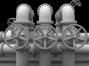 pbr industrial pipes large 3D Model