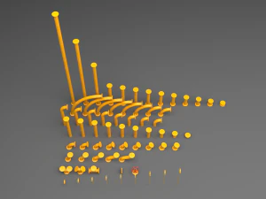 pbr industrial pipes middle 3D Model