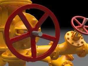 pbr industrial pipes middle 3D Model