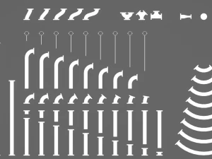 pbr industrial pipes middle 3D Model