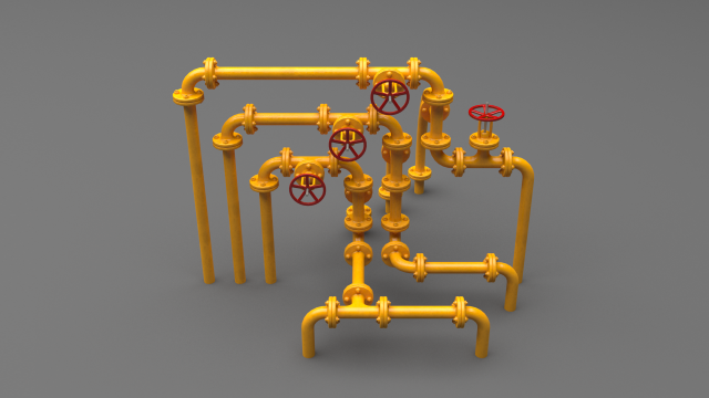 pbr industrial pipes small Modelo 3D .c4d .max .obj .3ds .fbx .stl .blend 