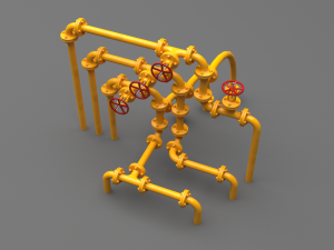 pbr industrial pipes small Modelo 3D