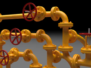 pbr industrial pipes small 3D Model