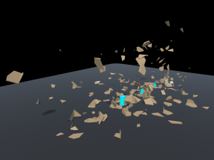 pbr cardboard boxes animated and destructible Modello 3D