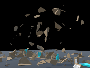 pbr cardboard boxes animated and destructible Modello 3D