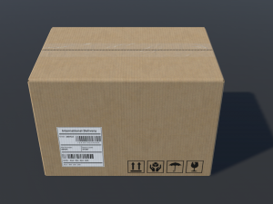 pbr cardboard boxes animated and destructible Modello 3D