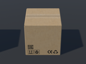 pbr cardboard boxes animated and destructible Modello 3D