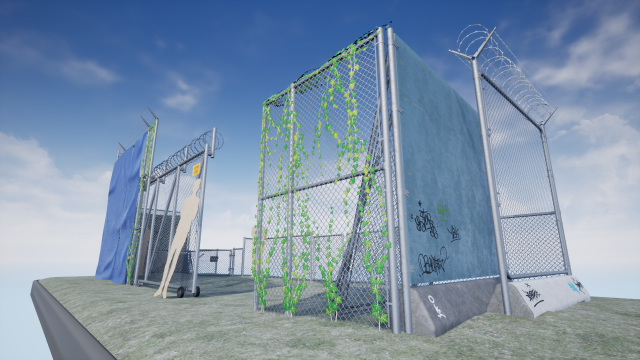 pbr chain link fence Model 3D .c4d .max .obj .3ds .fbx .stl .blend 