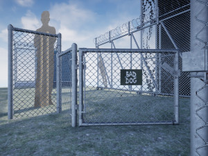 pbr chain link fence Model 3D