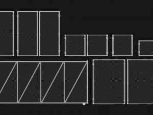 pbr chain link fence 3D Model