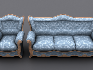 sofa and armchair 3D 모델