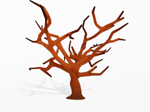 cartoon tree low poly Modelo 3D