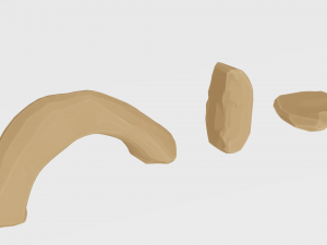 cartoon rock set low poly 3D Модель