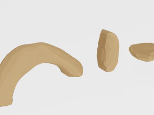 cartoon rock set low poly 3D Model