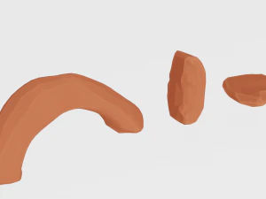 cartoon rock set low poly 3D Model