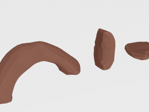 cartoon rock set low poly 3D Модель