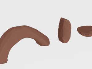 cartoon rock set low poly 3D Model