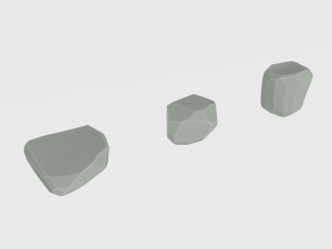 cartoon rock set low poly 3D Модель