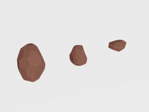 cartoon rock set low poly 3D Модель