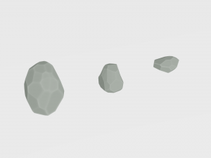 cartoon rock set low poly 3D Модель