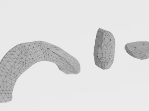 cartoon rock set low poly 3D Model