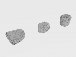 cartoon rock set low poly 3D Модель