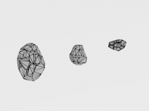 cartoon rock set low poly 3D Модель
