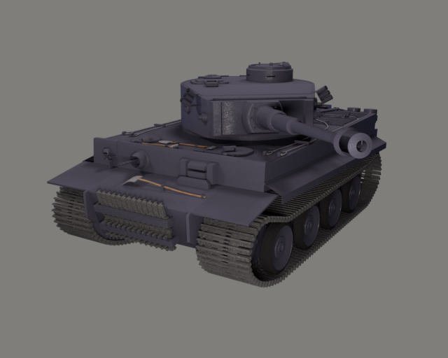 panzerkampfwagen vi ausf h1 tiger Model 3D .c4d .max .obj .3ds .fbx .stl .blend 