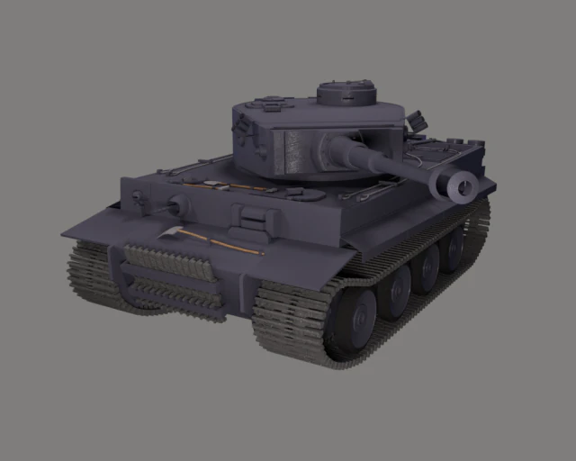 panzerkampfwagen vi ausf h1 tiger 3D Model .c4d .max .obj .3ds .fbx .stl .blend 