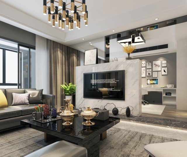 interior design scene Model 3D .c4d .max .obj .3ds .fbx .stl .blend