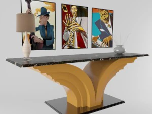 कंसोल सेट संगीत 3D मॉडल