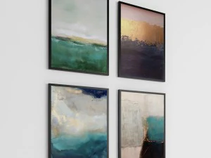 अमूर्त रंगीन कलाकृति संग्रह 3D मॉडल