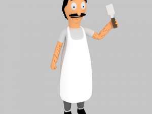 Bob Belcher Bobs Burgers 3D rig Model 3D Model