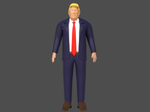 donald trump 3d rigged model president man human 3D 模型