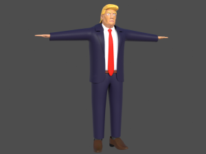 donald trump 3d rigged model president man human 3D 模型