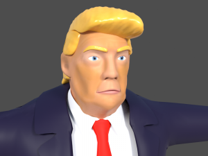 donald trump 3d rigged model president man human 3D 模型