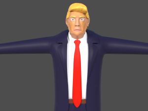 donald trump 3d rigged model president man human 3D 模型