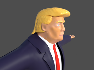 donald trump 3d rigged model president man human 3D 模型
