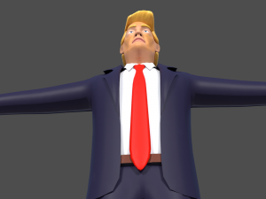 donald trump 3d rigged model president man human 3D 模型