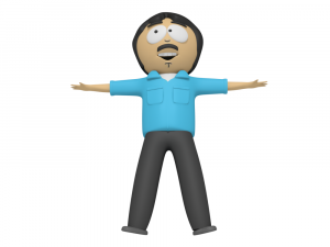 randy marsh south park 3d rigged model blender 3D Model