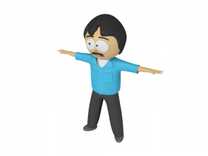 randy marsh south park 3d rigged model blender 3D Model