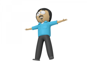 randy marsh south park 3d rigged model blender 3D Model