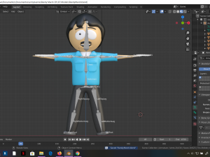 randy marsh south park 3d rigged model blender 3D Model