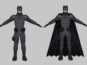 batman 3d rigged model armour super hero robert pattinson 3D मॉडल