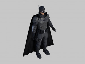 batman 3d rigged model armour super hero robert pattinson 3D मॉडल