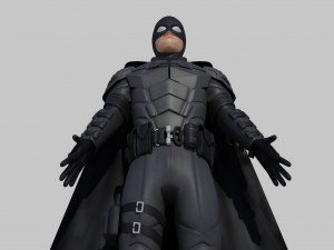 batman 3d rigged model armour super hero robert pattinson 3D मॉडल