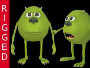 mike wazowski meme rigged blender trends momo viral 3D Model