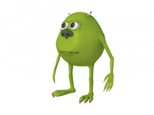 mike wazowski meme rigged blender trends momo viral 3D Модель