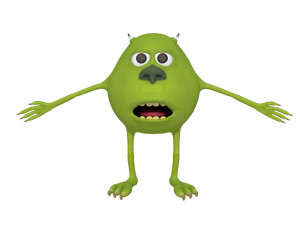 mike wazowski meme rigged blender trends momo viral 3D Модель